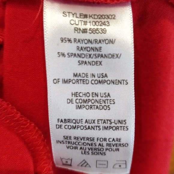 Kut From The Kloth Red Plunging V Neck Midi Dress Surplice Dress - Picture 8 of 8